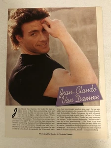 Jean Claude Van Damme Vintage Magazine Article One Page ART4 - Picture 1 of 2