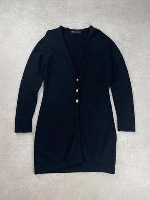 Cárdigan Suéter Gianni Versace Tejido Lana Negro Talla 44 Deberes Pagados EE. UU. Foto 1 de 4