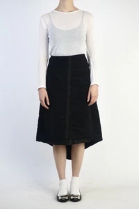 Sarah Pacini Wool Blend High-Low Skirt Size 3 Black Lagenlook Asymmetric - Picture 1 of 17