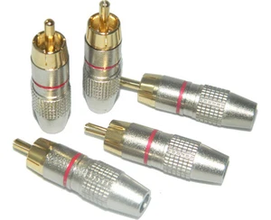Conector de audio macho chapado en oro Photogitems 5 PK RCA vendedor de EE. UU. rojo 4096R - Imagen 1 de 1