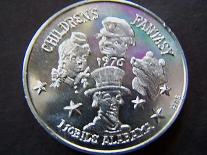 1976 Inca (HAS) CHILDREN'S FANTASIES Plain Aluminum Mardi Gras Doubloon - Picture 1 of 2