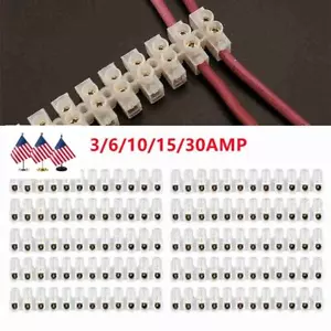 10PCS 3/6/10/15/30AMP Dual Row Terminal Strip Screw Terminal Barrier Block 12PIN - Picture 1 of 9