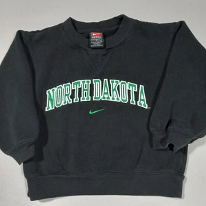 Boys 4 Vtg Y2K North Dakota Team Nike Sweatshirt Embroidered - Picture 1 of 5