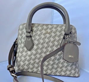 DKNY BROOKDALE DOME Medium Signature Logo Satchel Crossbody Bag - Picture 1 of 7