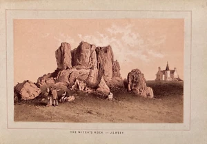 Camiseta deportiva de 1840 con estampado antiguo; Witches' Rock o Rochers de La Sorciere - Imagen 1 de 2