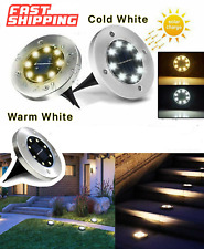 LED Solar Power Flat Buried Light In-Ground Lamp Outdoor Path Garden Decking