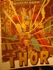 MIGHTY THOR VINTAGE 1970's COMIC SUPER HERO IRON ON TRANSFER -NICE, B-25 - Picture 1 of 2