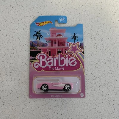 Розовый корвет Barbie The Movie 1956 Hot Wheels - Изображение 1 из 4