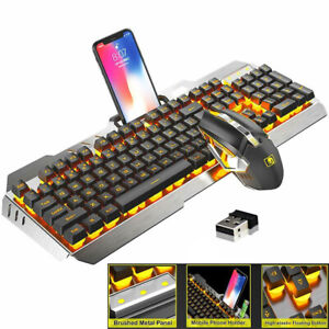 2.4G Wireless Rechargeable LED Backlit USB Gaming Keyboard and Mouse Set XM670