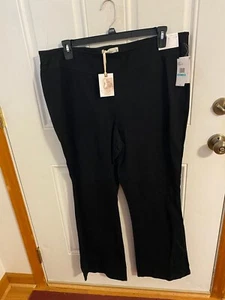 BRAND NEW SIZE 20W JESSICA SIMPSON PULL ON BLACK FLARE PANTS - Picture 1 of 21