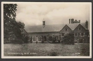 Postcard Berkhamsted Hertfordshire early view of Boys School RP - Picture 1 of 1