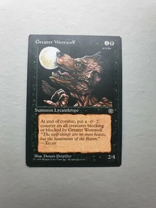 Greater Werewolf, MTG Homelands (1995) Common Black Creature NM - Picture 1 of 2