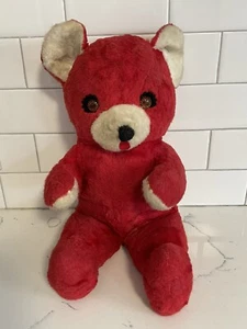 VTG 1950’s Knickerbocker Animal of Distinction Plush Red Teddy Bear W/ Tongue - Picture 1 of 11