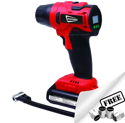 Compresor de aire inalámbrico recargable neumático de coche bomba infladora digital SWAC22+CP Foto 1 de 4