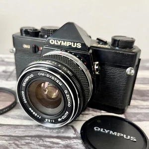 OLYMPUS OM2 SLR 35mm Film Camera w/ G.ZUIKO AUTO-W 28mm F3.5 Lens! From Japan - Picture 1 of 24