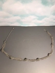 Woman's Designer Stainless Knotted Steel Mesh Adjustable Belt - Picture 1 of 6