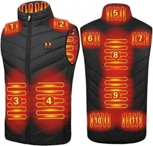 Heated Vest for Unisex Warming Jackets with Control Smart USB -XL *No Powerbank - Picture 1 of 10