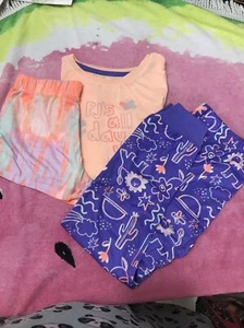 Cat And Jack  3 Pieces Short Sleeves Pajama Set, 3 -Piece, Size: 7-8. T1036 - Picture 1 of 7