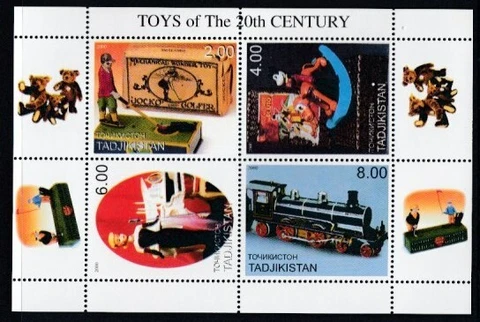 TAJIKISTAN (Unofficial Issue) 20th Century Toys MNH souvenir sheet Cover
