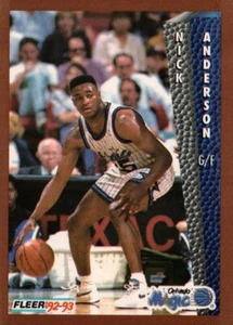 1992-93 Fleer Basketball #158 - Nick Anderson - Orlando Magic 92-419 - Bild 1 von 2