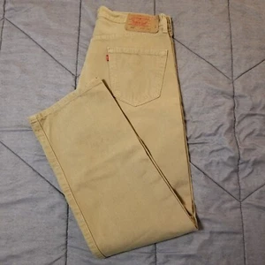 Vintage Levi's 501 Jeans - Men's 36x34, Tan, Button-Fly, 100% Cotton - Picture 1 of 19