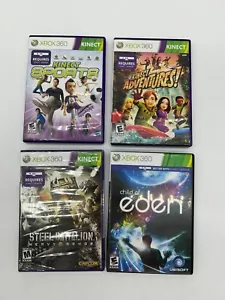 Lot of 4 Kinect Games (Steel Battalion, Child of Eden, Adventures, Sports) - Picture 1 of 10