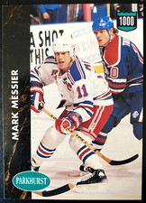 MARK MESSIER 1991 PRO SET PARKHURST 1000 POINT CLUB #213 NEW YORK RANGERS