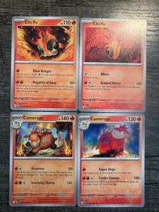 X4 CHI-YU 029/182 RARO & CHI-YU 039/167 + CAMERUPT 032/197 & CAMERUPT 012/092 - Imagen 1 de 4