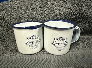 Uluru Central Australia Metal Mini Coffee Cups X 2 - Picture 1 of 8