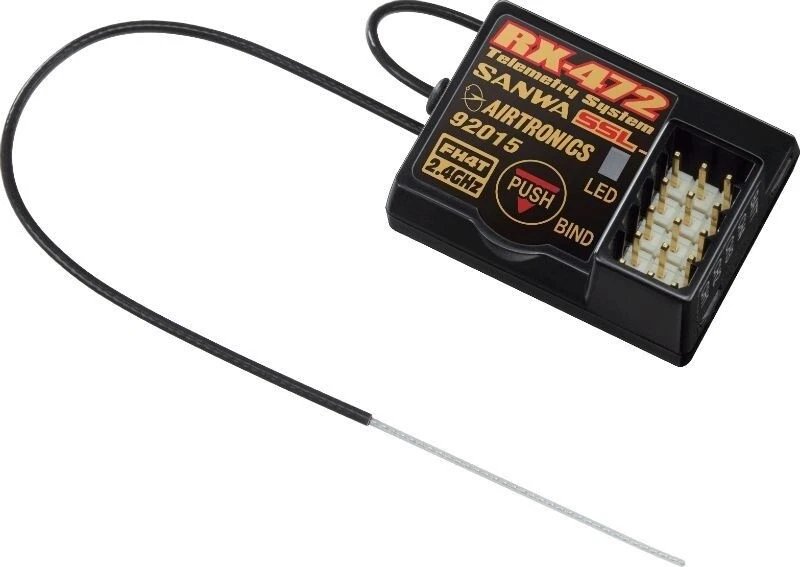 Sanwa RX-472 Telemetrie / SSL 4CH-Empfänger SURFACE 2.4GHz FH4/FH3 - 107A41117A - Bild 1 von 1