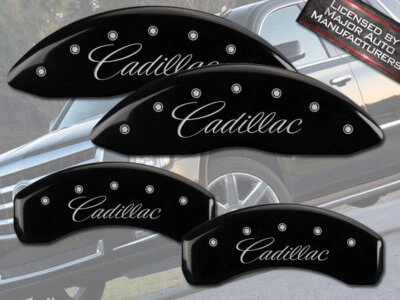 2007-2020 "Cadillac" Escalade Front + Rear Black MGP Brake Disc Caliper Covers - Image 1 of 4
