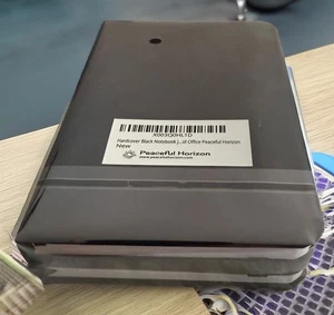 2-Pack Small Hardcover Notebooks 3.5 x 5.5 Pocket Journal Black 150 Ruled Pages - Picture 1 of 6