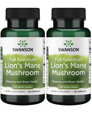 Hongo melena de león 500 mg 2X 60 cápsulas Hericium Erinaceus memoria cerebral ¡Envío gratuito! Foto 1 de 2