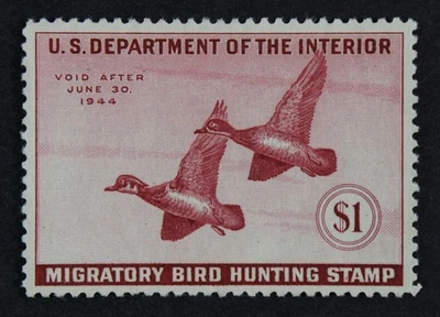 CKStamps: US Federal Duck Stamps Collection Scott#RW10 $1 Unused NG  - Image 1 of 2