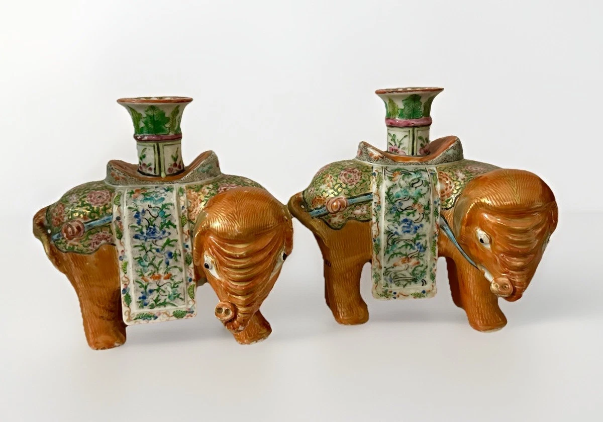 陶瓷中国古董大象雕像、雕像| eBay