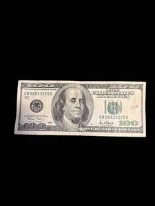 $100 bill (One Hundred Dollar Bill) - Series 2001 - Picture 1 of 2