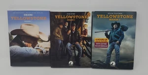 Yellowstone: Seasons 1-2 & 3 DVDs with Slipcovers - Picture 1 of 9