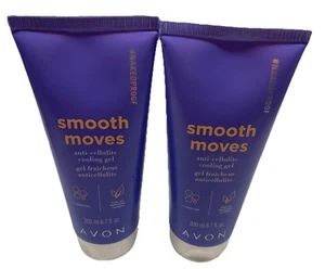AVON SMOOTH MOVES ANTI-CELLULITE COOLING GEL L-CARNITINE 6.7 FL OZ 2 BOTTLES - Picture 1 of 2