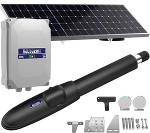Solar Swing Gate Opener, 880lb Single-Arm Operator with Built-in 24V Lithium... - Picture 1 of 7