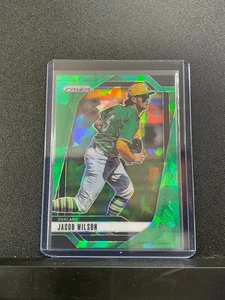 Panini Prizm Jacob Wilson #90 Green Ice Prizm 2025 combinación de colores Oakland A's - Imagen 1 de 2
