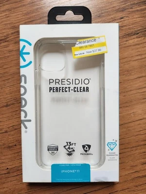 Speck Presidio Perfect Clear Case for iPhone 11 Clear New - Image 1 of 2
