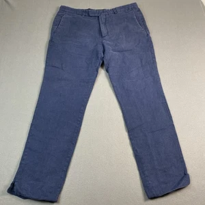 Agnes B Homme - Pantalone Uomo Nero Taglia 36x29 100% Lino Casual Designer - Foto 1 di 11