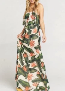 Show Me Your Mumu womens size M Caitlin Maxi Dress tropical print Paradise Found - Picture 1 of 12