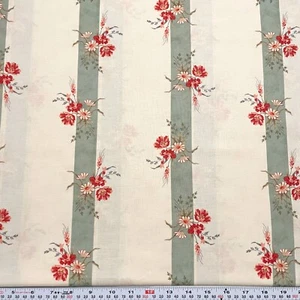Etchings by 3 Sisters for Moda Striped Florals Cream Cotton by the HALF YARD - Picture 1 of 2