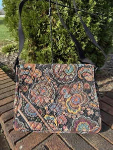 VERA BRADLEY Kensington Brown Messenger Tote Bag Work Travel Laptop - Picture 1 of 8