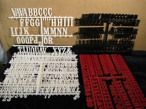 Proplastics 200+ RED WHITE BLACK Letters Numbers Figures Signs & Crafting Sup. - Picture 1 of 11