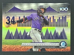 YANQUIEL FERNANDEZ 2024 Bowman Scouts Top 100 #BTP-34 Colorado Rockies - Foto 1 di 2