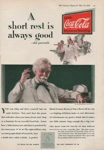 1929 Vintage Coca-Cola A Short Rest Beverage Soda Print Ad - Picture 1 of 1
