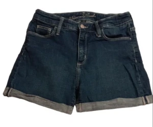 Pantalones Cortos de Jean Universal Thread Denim para Mujer 4/27R Lavado Oscuro Tiro Alto Midi - Imagen 1 de 6