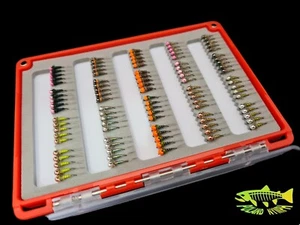 Microbox 100 Euro Nymphe Gr. 18 und 20 Haken Wolframköpfe 2,5 und 2,0 - Bild 1 von 7